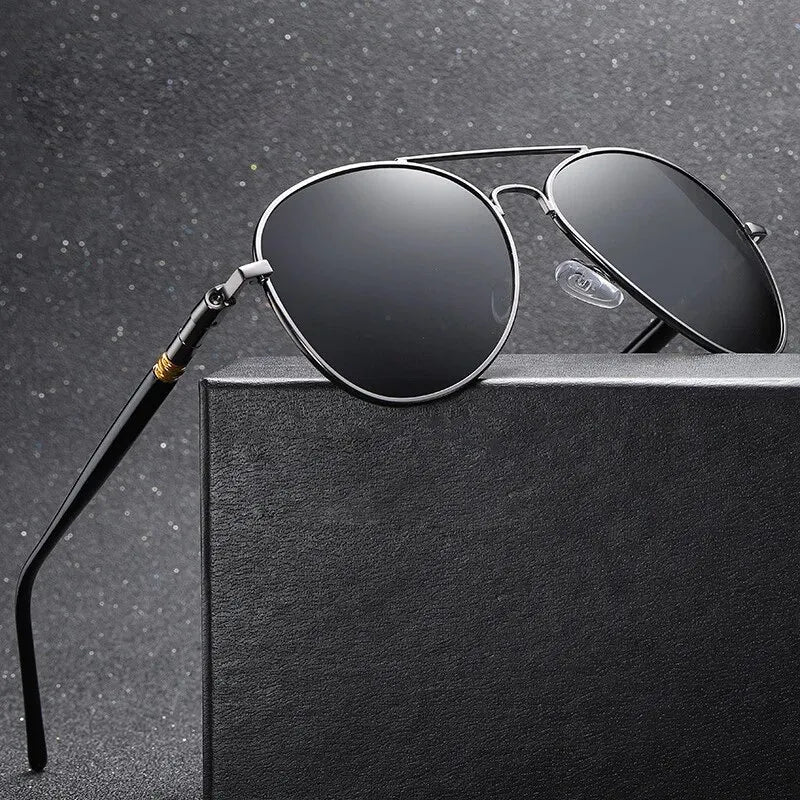 Fashion Aviator Polarized Sunglasses For Men Women Pilot Driving Fishing Metal Sun Glasses Luxury Brand Designer Eyewear UV400