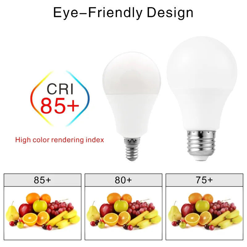 E27 E14 LED Bulb 3W 6W 9W 12W 15W 18W 20W  Table Lamp Real Power Light Bulbs AC 220V-240V  Spotlight Lampada LED Bombillas