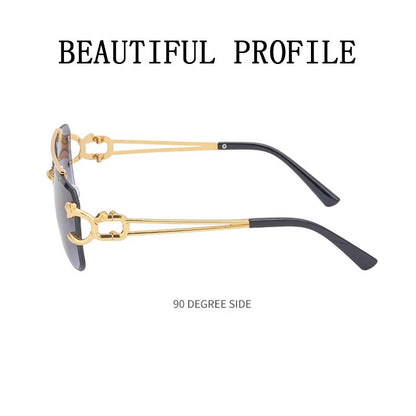 Nouvelles lunettes De soleil rétro sans monture pour hommes lunettes De soleil Steampunk femmes lunettes De mode Punk nuances Vintage Gafas De Sol Sonnenbrill Sun