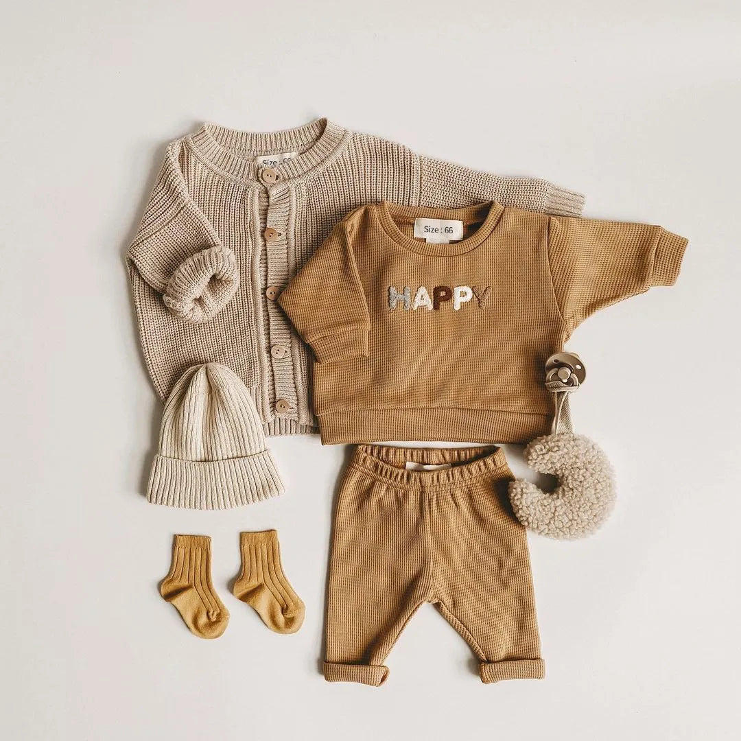 Mode Babykläder Baby Girl Pojke Kläder Set Nyfödd Sweatshirt + Byxor Barn Kostym Outfit Kostym Set Tillbehör