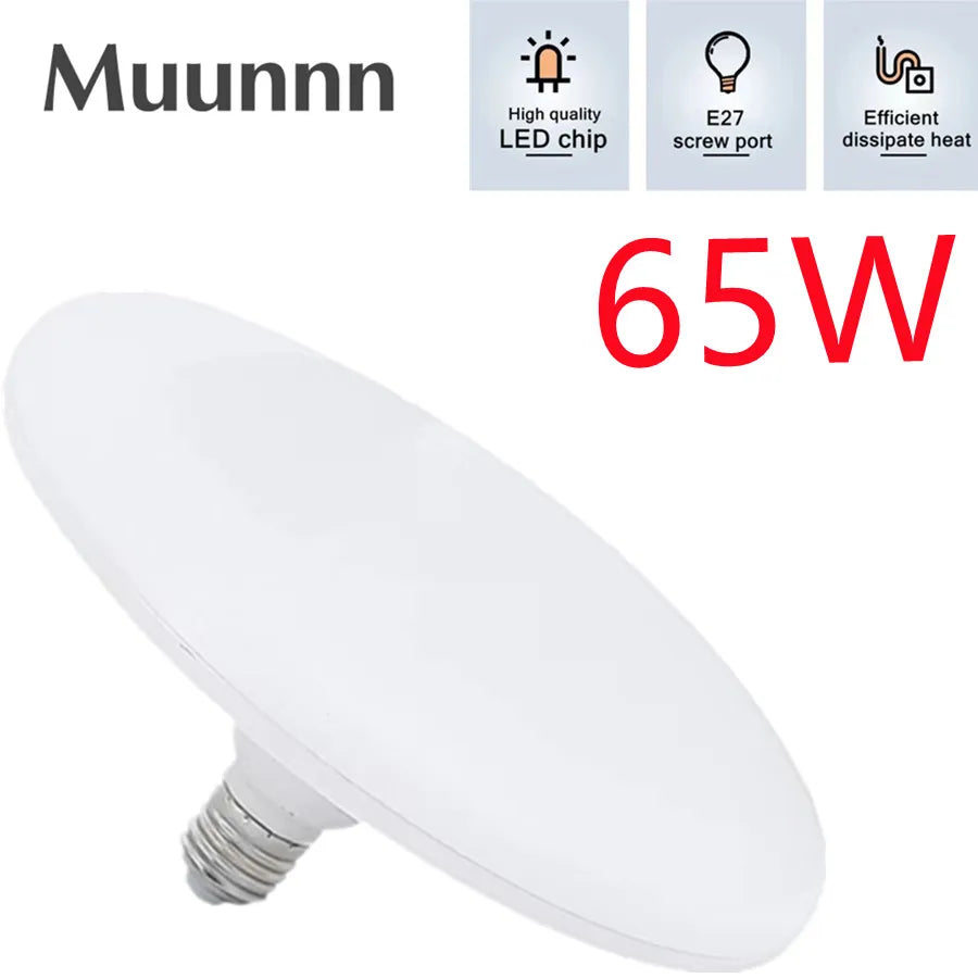 AC220V LED Bulb E27 Led Lamp Super Bright 12W 15W 20W 30W UFO Leds Lights Indoor Cold White Lighting Table Lamps Garage Light