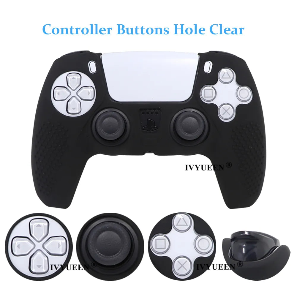 IVYUEEN – housse de protection antidérapante en Silicone, pour Sony PlayStation Dualshock 5 PS5, coque de manette, capuchon de poignée pour DualSense