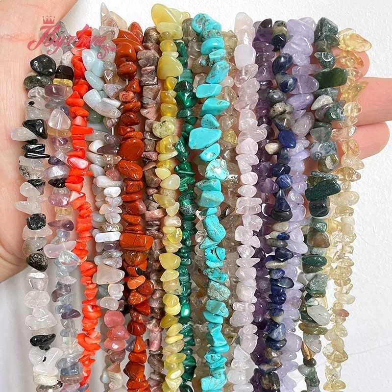 Natural Coral Amethyst Garnet Stone Beads Chip Freeform For Jewelry DIY Necklace Bracelet Jewelry Making