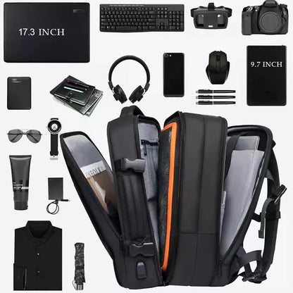 Travel Backpack Men Business Aesthetic Backpack School Expandable USB Bag Large Capacity 17.3 Laptop Waterproof Fashion Backpack