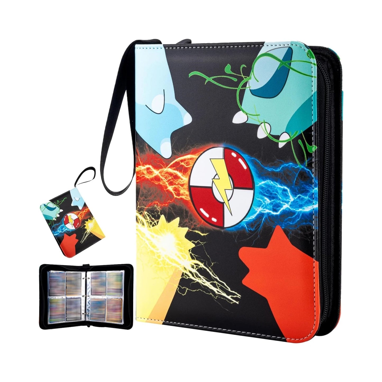 Trading Card Binder 400 Pocket Personalizable Categorizable Card Collection Binder for Pokemon Card Book Holder with 50 Sleeves