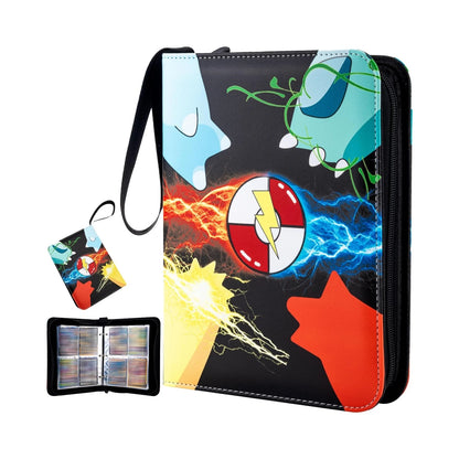 Trading Card Binder 400 Pocket Personalizable Categorizable Card Collection Binder for Pokemon Card Book Holder with 50 Sleeves