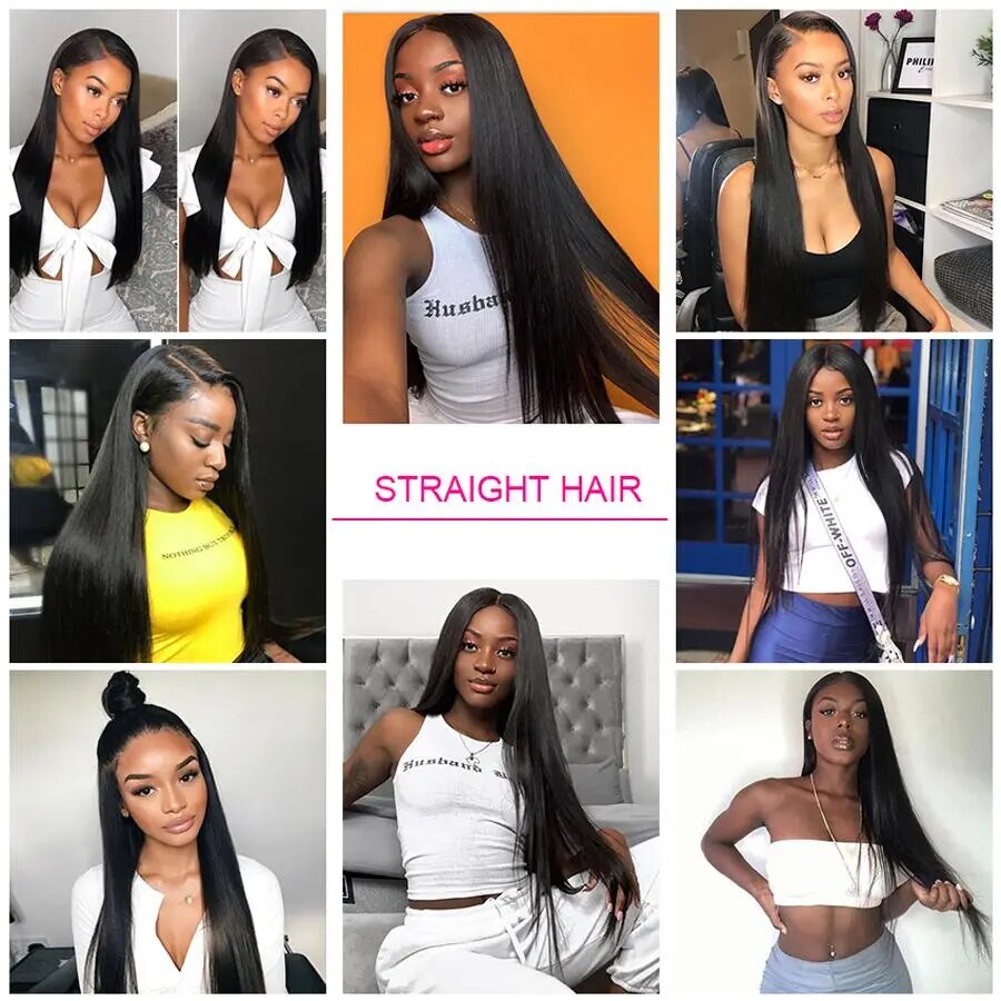 32 Inch Straight Lace Front Wig 13x4 Human Hair Wigs For Women Peruvian Human Hair Remy Transparent HD 13x6 Lace Frontal Wigs