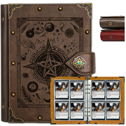 4 Pocket Card Binder for Pokemon - Stunning Dragon Elemental Design for 240 Cards. Great Sleeve Album/TCG Holder/Trading Gift