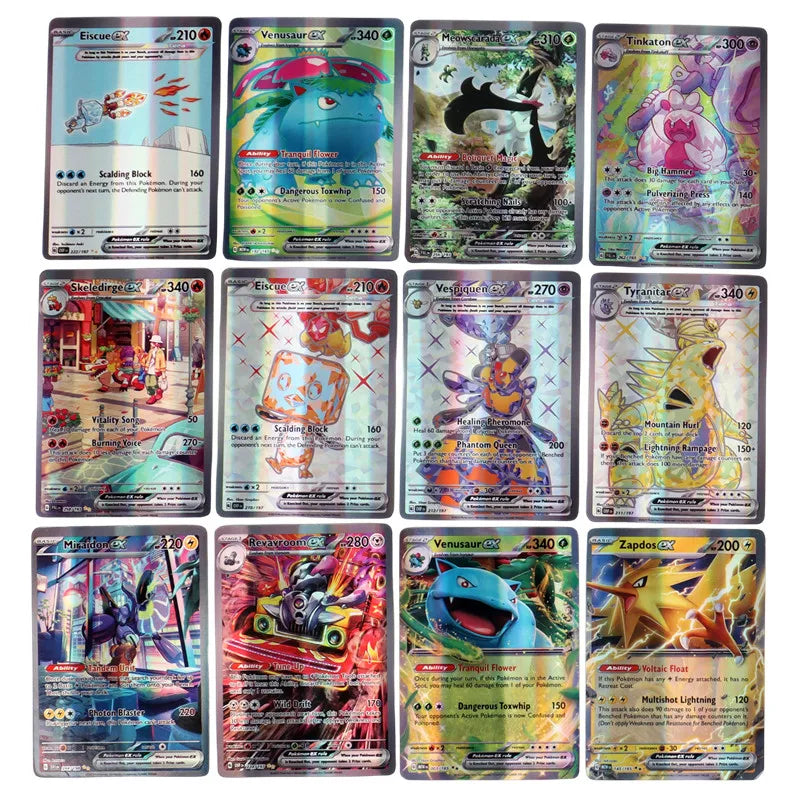 60/100Pcs Pokemon Cards All New EX Obsidian Flames Booster Box include Charizard Pokemon Cards English Version