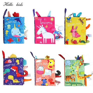 Kidsbooks Baby Early Learning Tearing Tail Cloth Book Parent-child Interactive Sound Paper Puzzle Cloth Book Toy