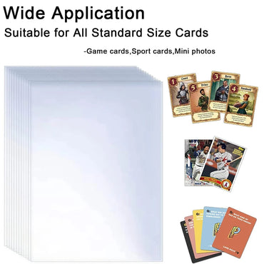 100 Pcs Transparent Playing Card Cover Clear Protector Sleeve Holder For Pokemon Board Game ID Trading Folder Photo Pouch Kit