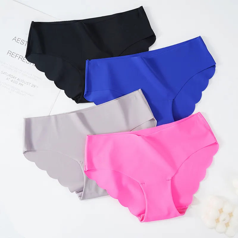 Women Seamless Panties Ultra-thin Underwear Comfort Intimates Sexy Lingerie Plus Size Low-Rise Female Underpants Briefs