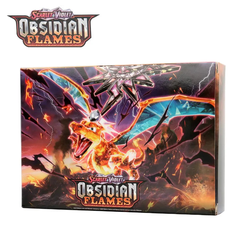 60/100Pcs Pokemon Cards All New EX Obsidian Flames Booster Box include Charizard Pokemon Cards English Version