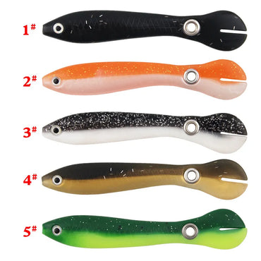 Poisson marche 5 pièces/lot leurres de pêche souples 2g/6g appât à queue pivotante Silicone petit appât Loach appât artificiel pour la pêche au brochet