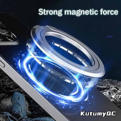 Magnetic KutumyQC Cell Phone Ring Holder Compatible with iPhone 12 13 14 Series MagSafe Removable Cell Phone Grip Kickstand