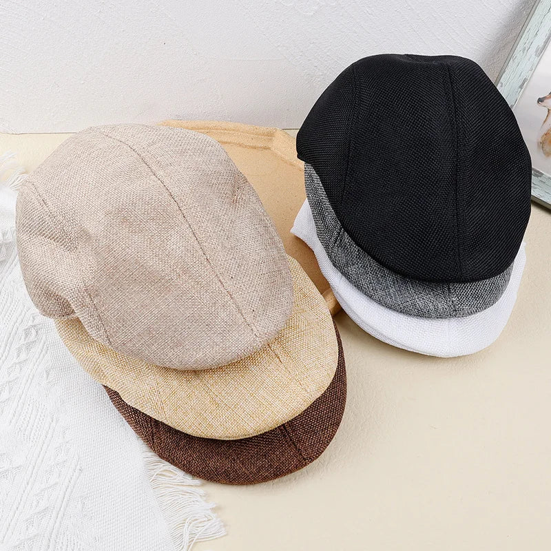 New Men Berets Spring Autumn Winter British Style Newsboy Beret Hat Retro England Hats Male Hats Peaked Painter Caps for Dad