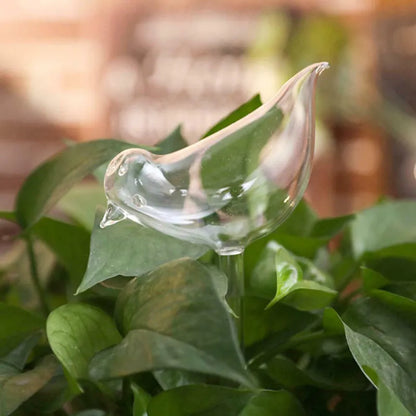 Dispositif d'arrosage automatique des fleurs, 1 pièce, Globes d'arrosage automatique des plantes, ampoules d'eau en plastique transparent soufflé à la main en forme d'oiseau