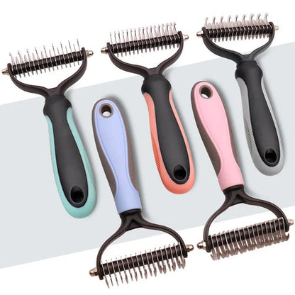 Nouveau peigne d'épilation pour chiens chat démêlant coupe de fourrure brosse de démêlage outil de toilettage pour cheveux longs emmêlés bouclés animal de compagnie