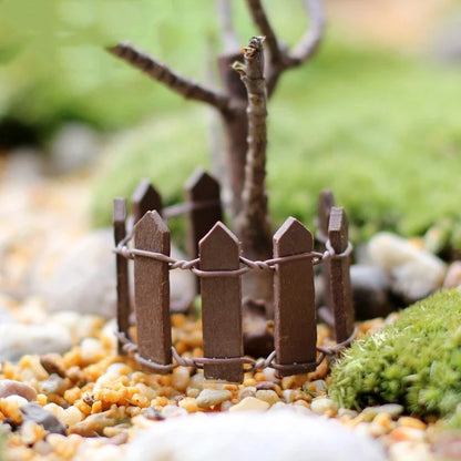 100*5cm/3cm Mini Wooden Fence DIY Miniature Fairy Garden Wood Barrier Dollhouse Showcase Craft Home Decoration Accessories