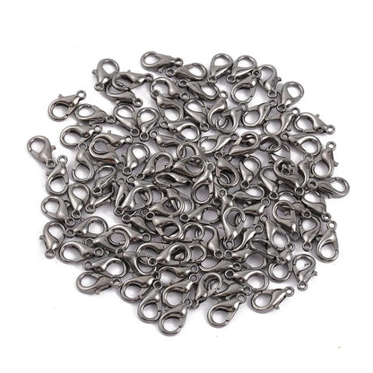 100pcs Gold Metal Lobster Clasps Bracelets Connectors Hooks Buckle Charm Materials for DIY Jewelry Making Supplies Accessories