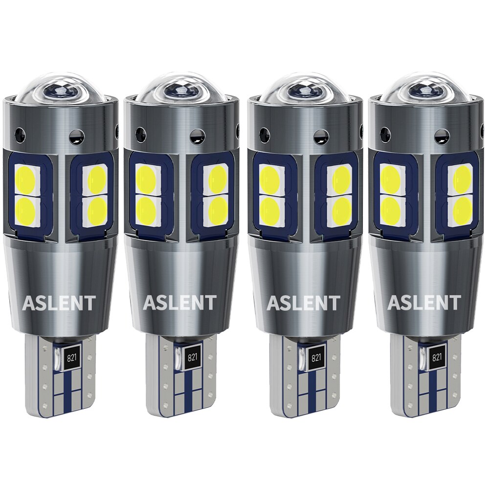 2/4PCS High Quality T10 W5W 168 192 Led Tail Light 3030 10smd 12V Auto Lamp CANBUS NO Error Car Marker Parking Bulb 6000K ASLENT