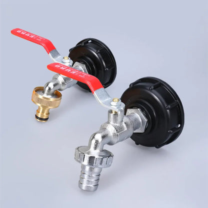 S60*6 IBC Tank Adapter 1000L IBC Tank Fitting Garden Hose Connector Replacement Valve Fitting Water Coupling Adapter Home Faucet