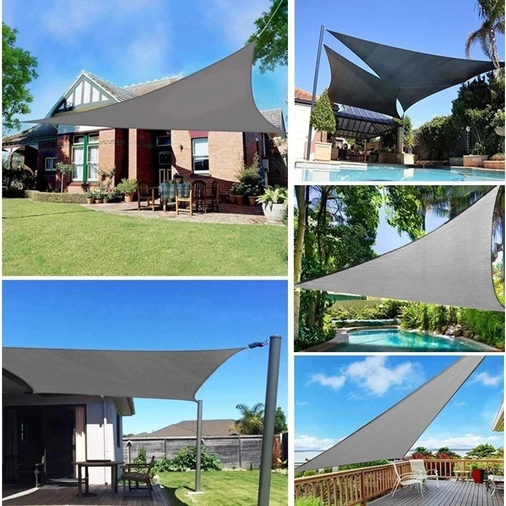 Outdoor Awnings Waterproof Sun Shade Sail Garden Canopi For Terrace Car Canvas Awning Rectangle Pool Sun-Shelter Sunshade Sail