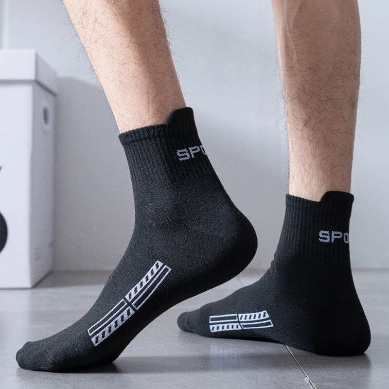 5 Pairs/Lot High Quality Men Ankle Socks Breathable Cotton Sports Mesh Casual Athletic Thin Cut Short Sokken Plus Size 3 Pairs