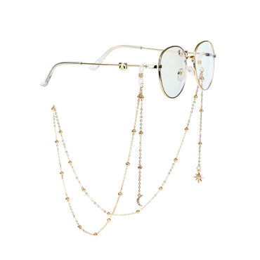 New Fashion Women Eyeglass Chain Hollow Star Pearl Beaded Sunglasses Reading Glasses Lanyard Eyewear Holder Neck Strap Rope