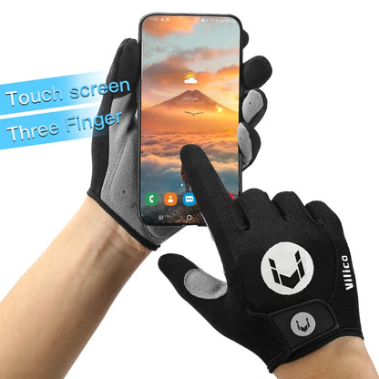 Cycling Anti-slip Full Finger Gloves MTB Bike Gloves Pad Men Breathable Anti-shock Sports Gloves MTB Bike Bicycle Warm Glove Man