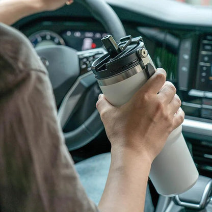 Tasse à café Thermos en acier inoxydable, Double couche isolante, tasse de voyage froide et chaude, flacon sous vide, bouteille d'eau pour voiture