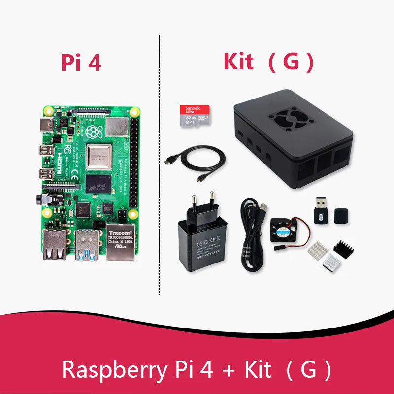 Original Raspberry Pi 4 Model B 4B RAM 1GB 2GB 4GB 8GB Core 1,5Ghz 4K Micro HDMI-kompatibel Pi4B 3 snabbare än Pi 3B+