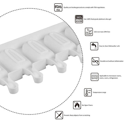 4/8 trous Silicone crème glacée formes Popsicle moules bricolage maison Dessert congélateur jus de fruits glace Pop Cube fabricant moule avec bâtons