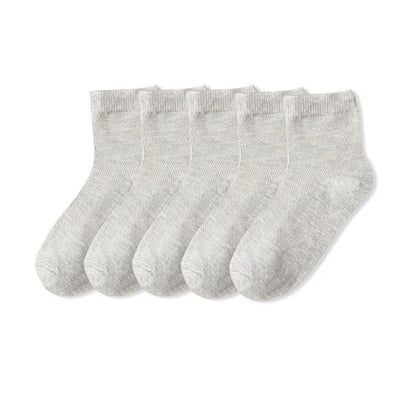 5 paires/lot chaussettes enfants garçon fille coton mode respirant maille chaussettes printemps été haute qualité 1-12 ans enfants cadeau d'anniversaire