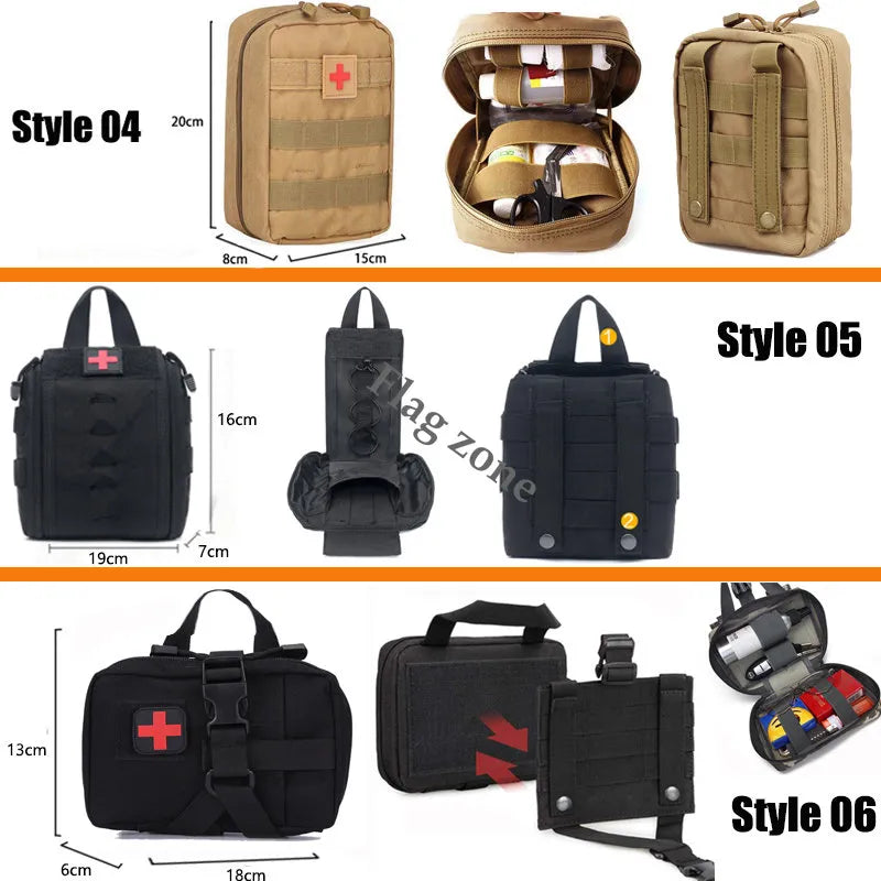 Military EDC Tactical Bag Waist Belt Pack Hunting Vest Emergency Tools Pack Outdoor Medical First Aid Kit Camping Survival Pouch