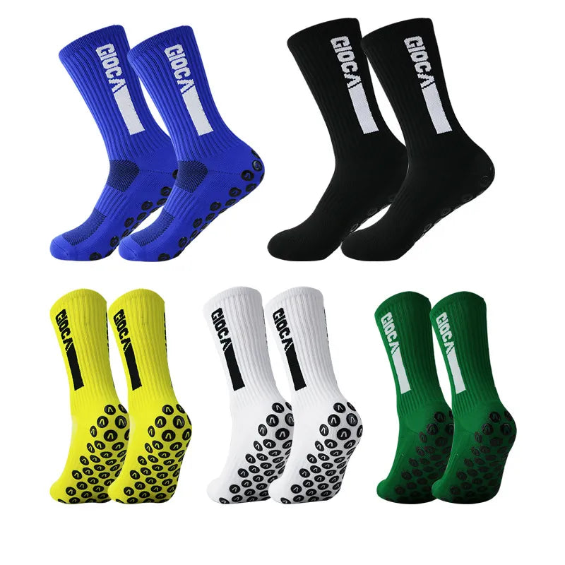 ANTI SLIP Football Socks Mid Calf Non Slip Soccer Cycling Sports Socks Mens Warm Sock EU38-45