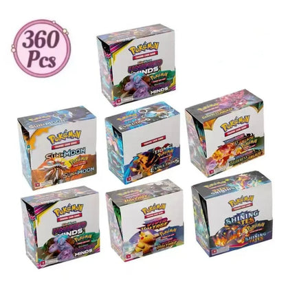 360Pcs Box Pokemon Shining Fates Style SCARLET&VIOLE 151 Booster Battle Carte Trading Card Game Collection Cards Toys Kids Gifts