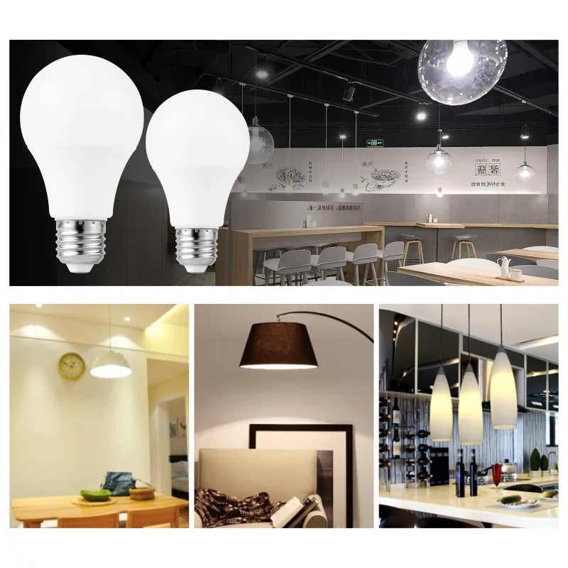 E27 E14 LED Bulb 3W 6W 9W 12W 15W 18W 20W  Table Lamp Real Power Light Bulbs AC 220V-240V  Spotlight Lampada LED Bombillas