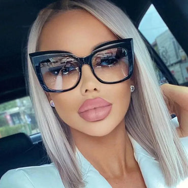 Oversized Cat Eye Sunglasses Fashion Women Shades Trending Men Gradient Sun Glasses Shades UV400 Glasses Goggles