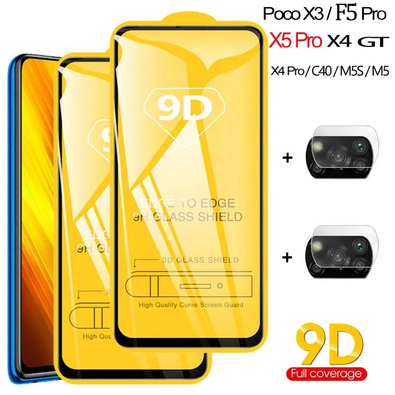 poco x3, poco-x5 x5 f5 pro tempered glass for poco x3 pro glass x5 m5s m5 film poko f5 f4 gt xiaomi poco x3 pro screen protector