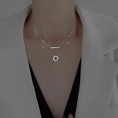 Collier ras du cou Chic pour femmes, couleur argent, petites perles, cœur, papillon, chaîne à col croisé, bijoux cadeaux pour filles