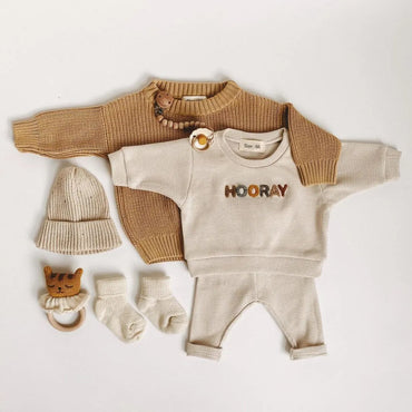 Mode Babykläder Baby Girl Pojke Kläder Set Nyfödd Sweatshirt + Byxor Barn Kostym Outfit Kostym Set Tillbehör