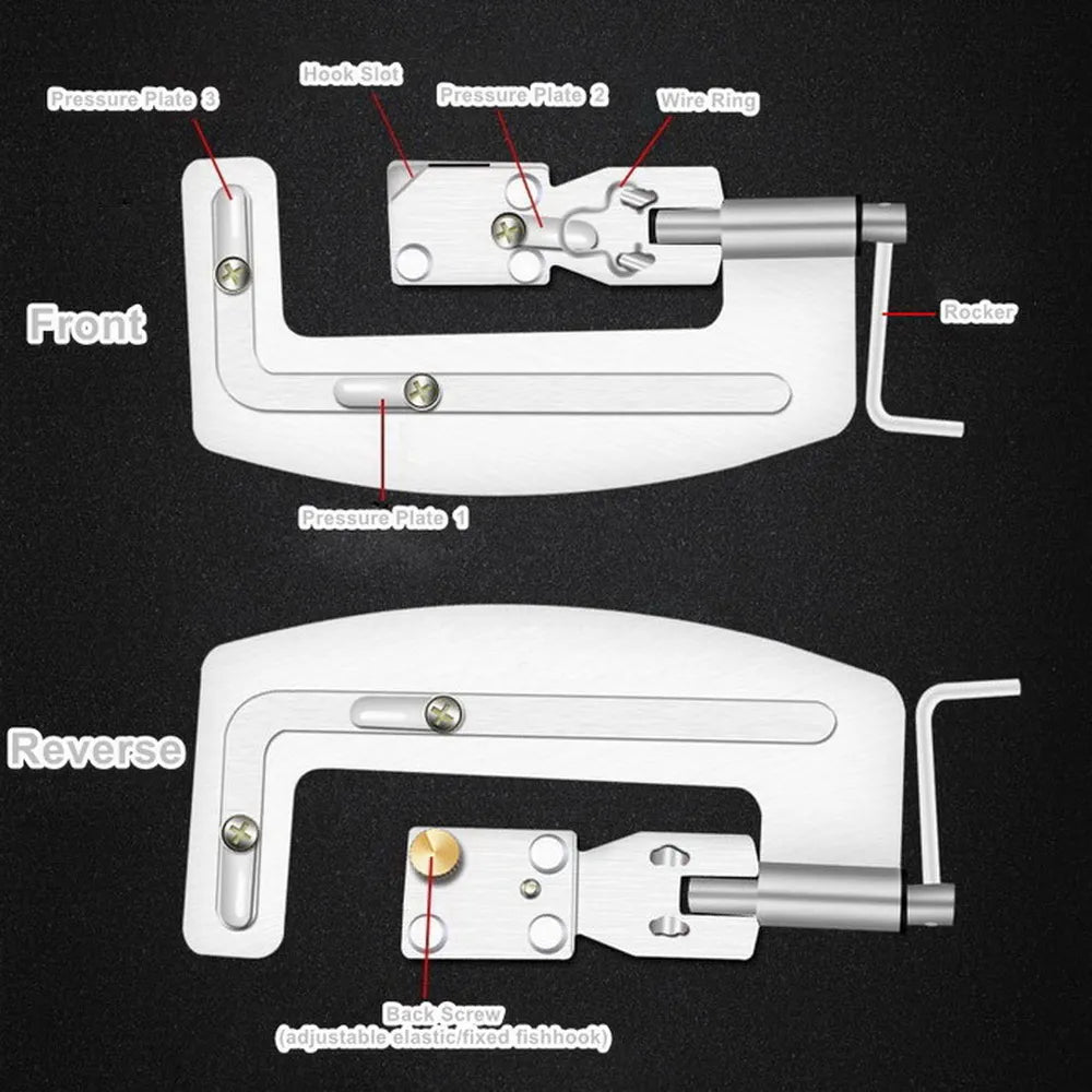 Accessoires de pêche Hameçons de pêche semi-automatiques, Machine à niveaux de ligne, hameçon Portable en acier inoxydable, matériel d'attache de noueur