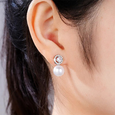 Huitan Delicate Imitation Pearl Earrings Bride Wedding Accessories Temperament Elegant Ear Earrings New Trendy Women Jewelry