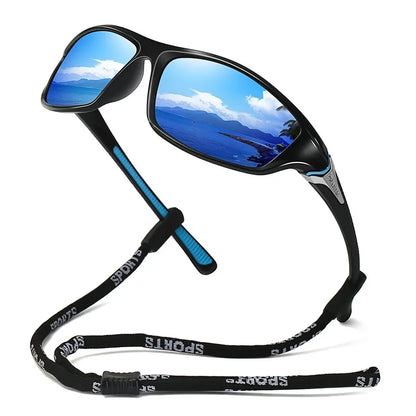 Men And Women Outdoor Sports Polarized Sunglasses With Chain Cycling Climbing Skiing Fishing Vintage Sun Glasses UV400 Eyewear