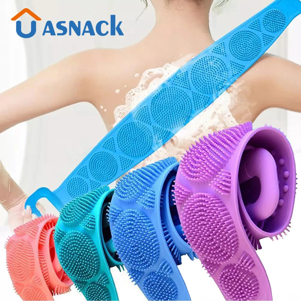 Body Silicone Brush Scrub Body Exfoliating Sponge Brush Bathroom Shower Back Brush Bath Scrub Clean Tool Stain Removal Bath Belt