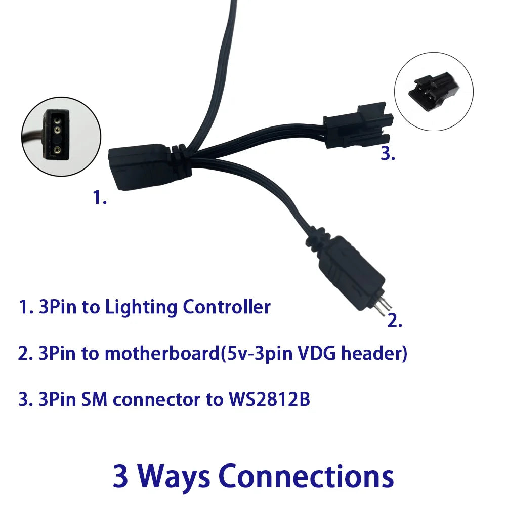 30 cm aluminiumlegering RGB PC-fodral LED Strip Magnetisk datorljusstav 5V/3PIN ARGB Moderkort Light-Strip PC Game Light DIY