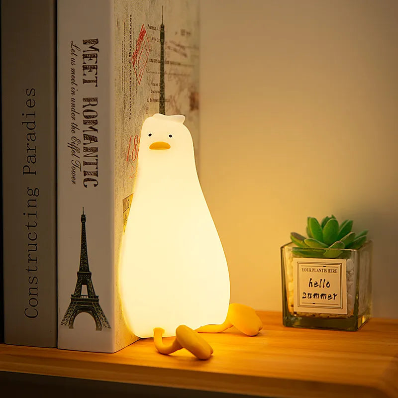 Canard veilleuses Led veilleuse canard lampe Rechargeable USB dessin animé Silicone enfants enfant chambre décoration cadeau d'anniversaire