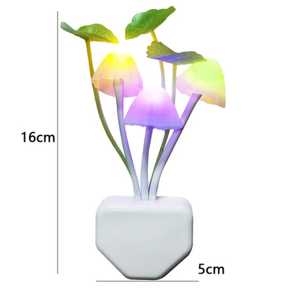 Novelty Night Light EU & US Plug Induction Dream Mushroom Fungus Luminaria Lamp 220V 3 LED Mushroom Lamp led night lights