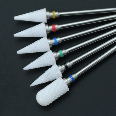 1pcs Ceramic Nail Drill Bit For Electric Manicure Drills Machine Milling Cutter Nail Files Buffers Nail Art Equipment Accessory